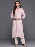 Baby Pink Ivory Impressions Kurti (Top Only)