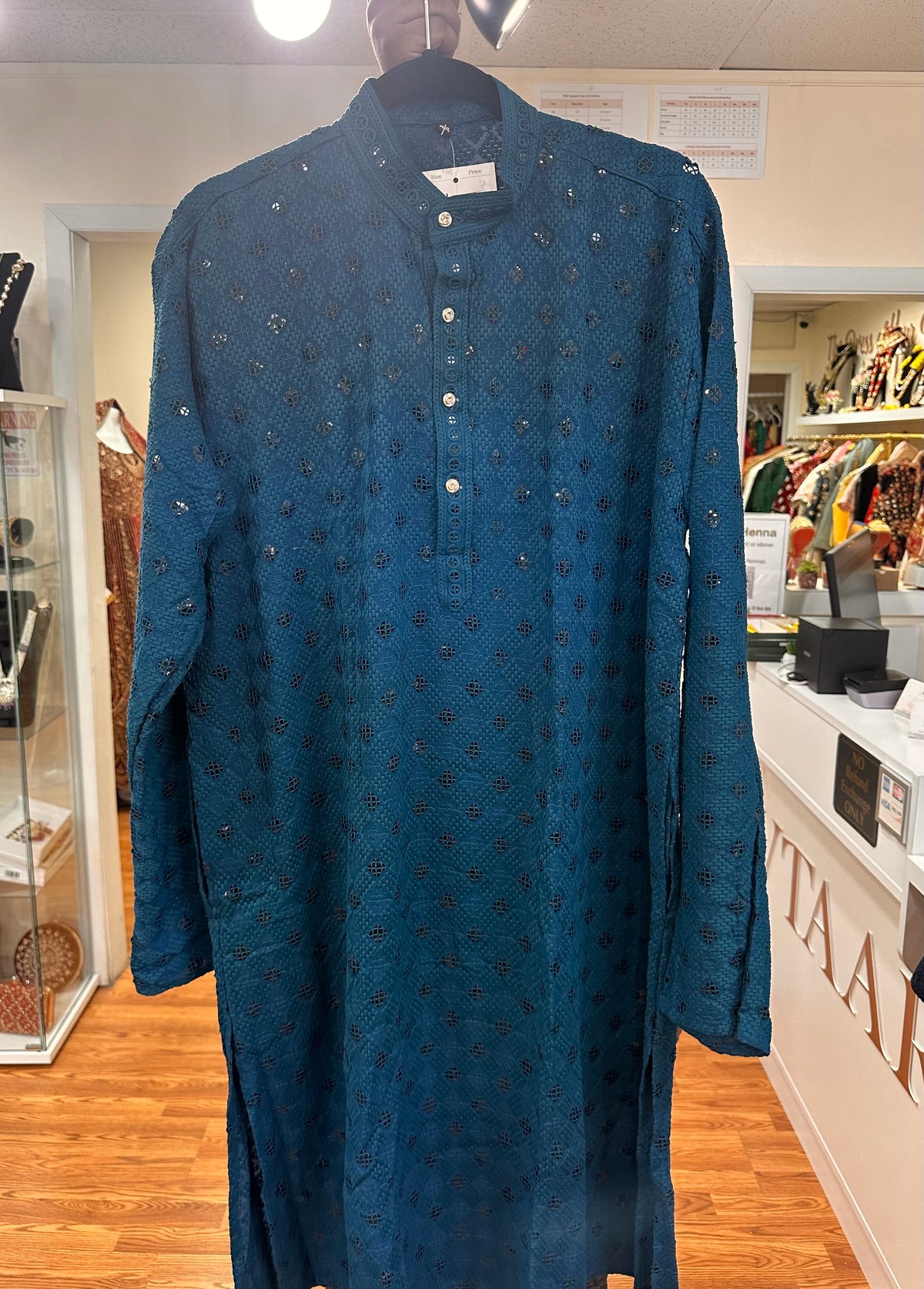 Dark blue Stylish Kurta With Pajama For Men