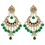 Wedding Collection Green & White Color Imitation Pearl Kundan Dulhan Set