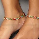 Beautiful Designe New Glass Stone Anklets