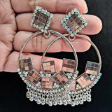 Aetherial Silver Color Oxidised Earrings