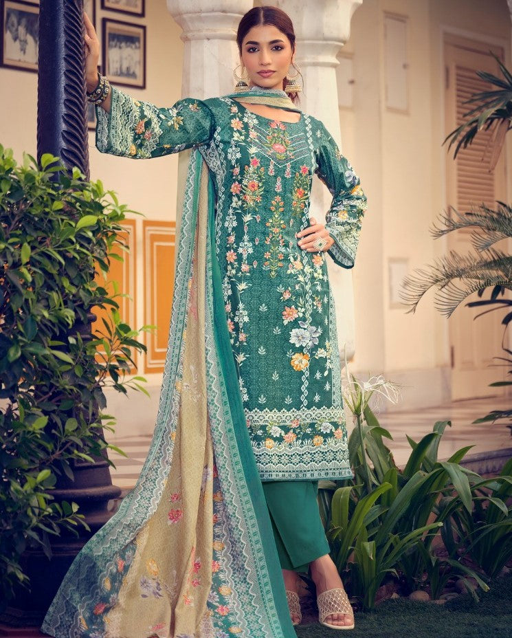 Green Elegant Cotton Salwar kameez