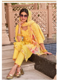 Yellow Elegant Ethnic Cotton Salwar Suit