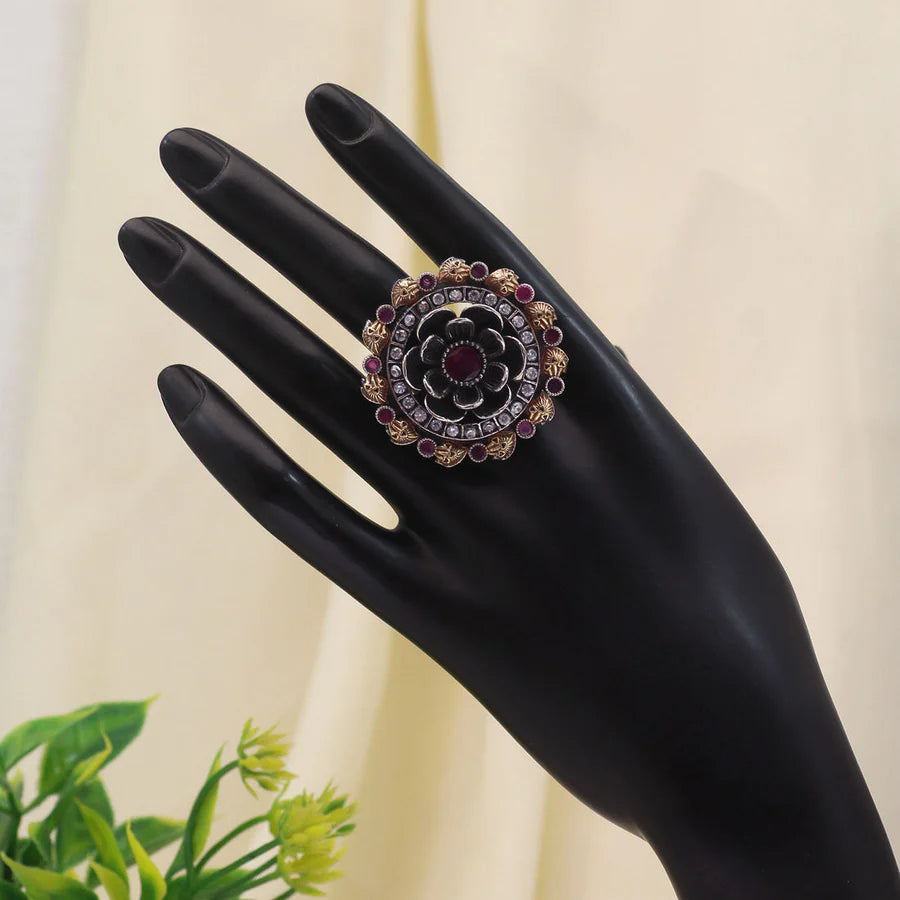 Rani Color Premium Oxidised Ring