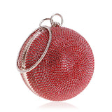 Red Crystal Women Shoulder Chain Clutches