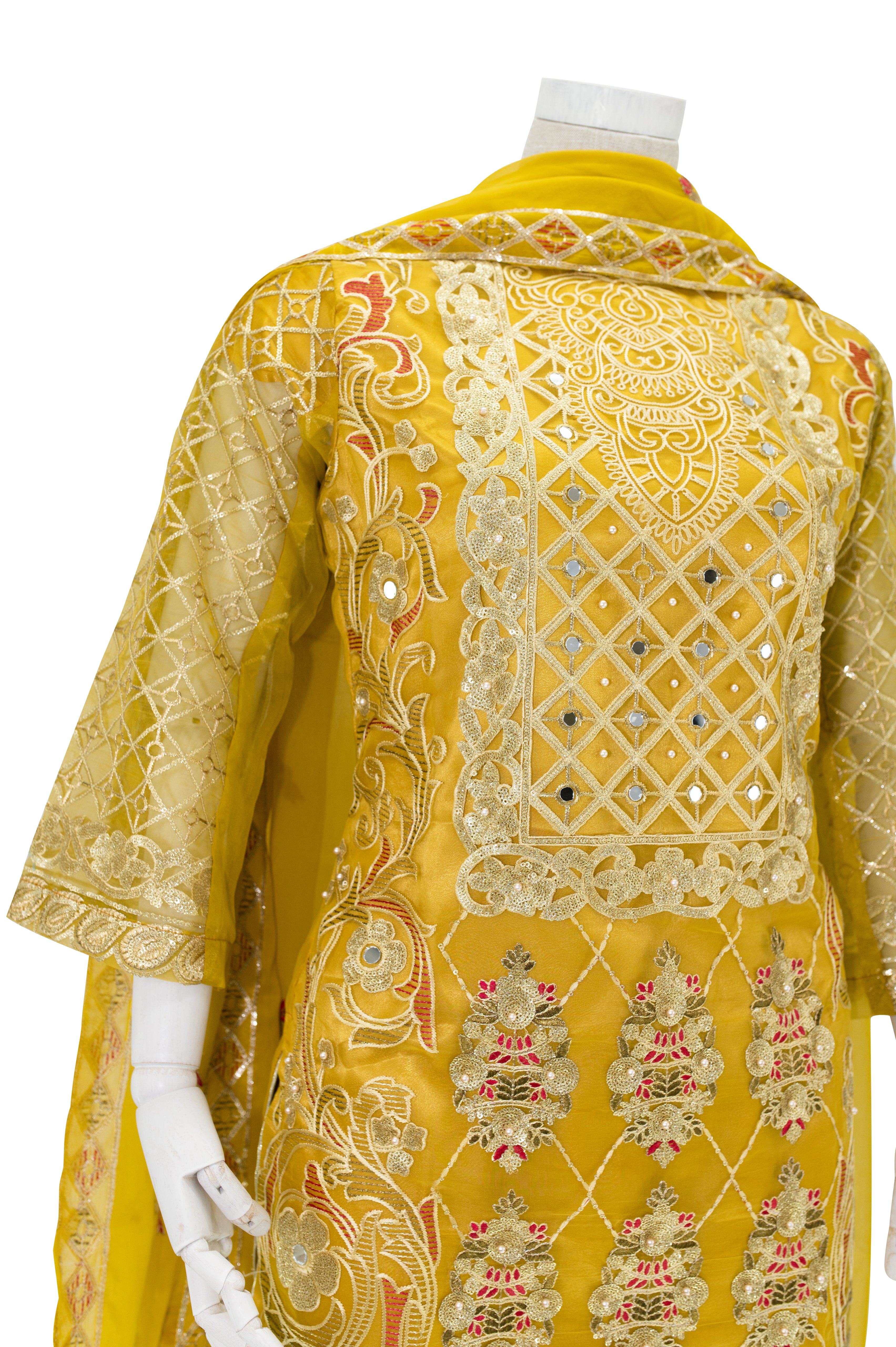 Original Pakistani Designer Salwar Suit Yellow