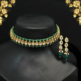 Gorgeous Kundan Necklace Set Green