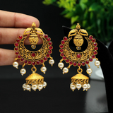 Gorgeous Rani Color Matte Gold Earrings