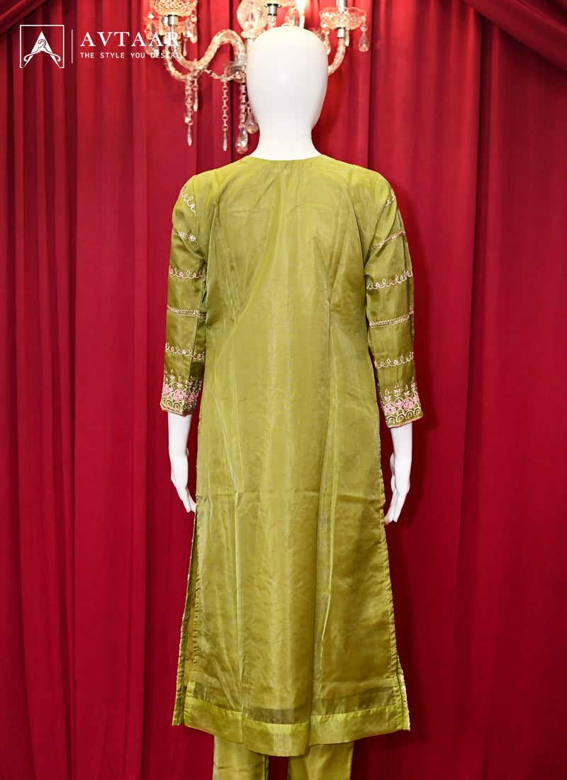 Green Glimmer Salwar Suit