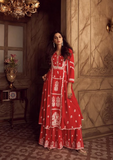 Scarlet Red Party Kurti With Bottom