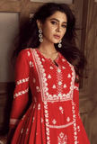 Scarlet Red Party Kurti With Bottom