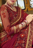 Beautiful Silk Embroiderd Wedding Wear Saree