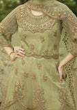 Embroidery Net Swarovski Work Salwar Suit Olive