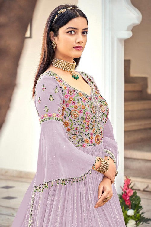 Gorgeous Purple Designer Anarkali Suits